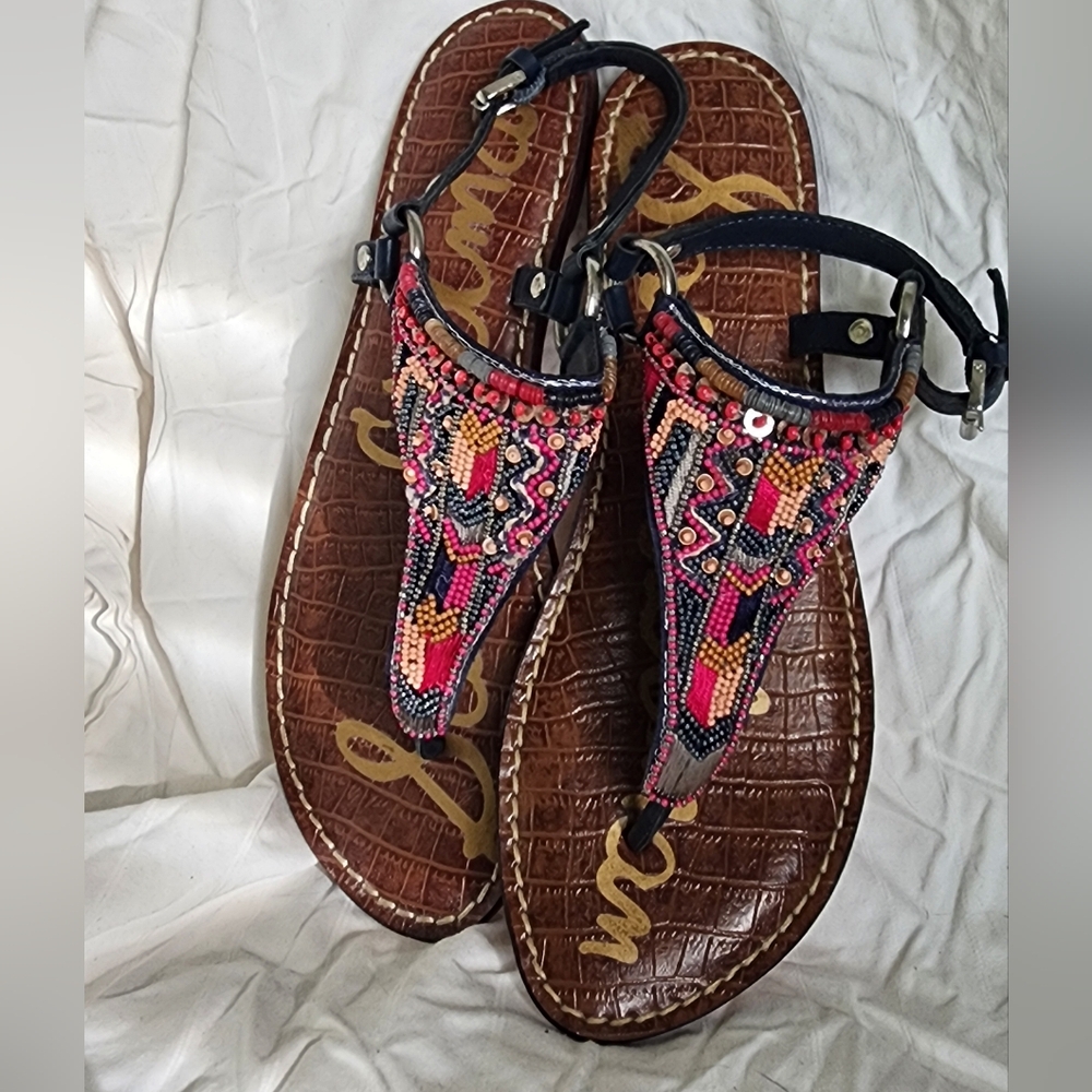 Beaded Flat Sandals